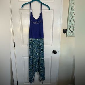 Bebe dress one piece used multi colors size large